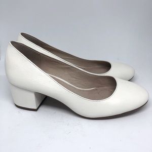 Adorable White block heels!